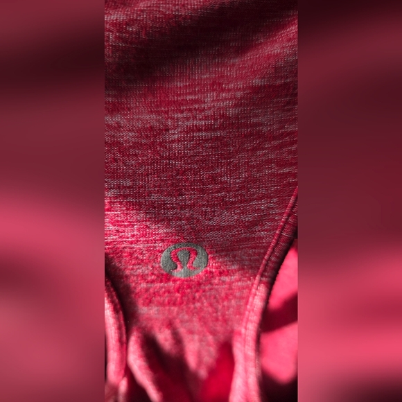 Lululemon Cool Racerback Heathered Cranberry Tank Approx 2 12" PTP - Picture 7 of 7